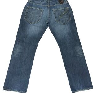 Vtg Ed Hardy Christian Audigier Jeans 40x34 Mens Blue Denim Button Fly Vintage